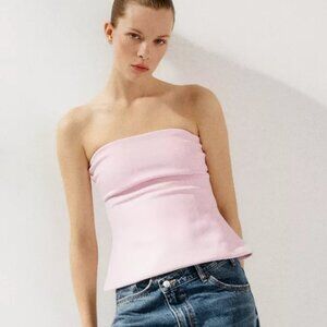ZARA light pink bandeau top